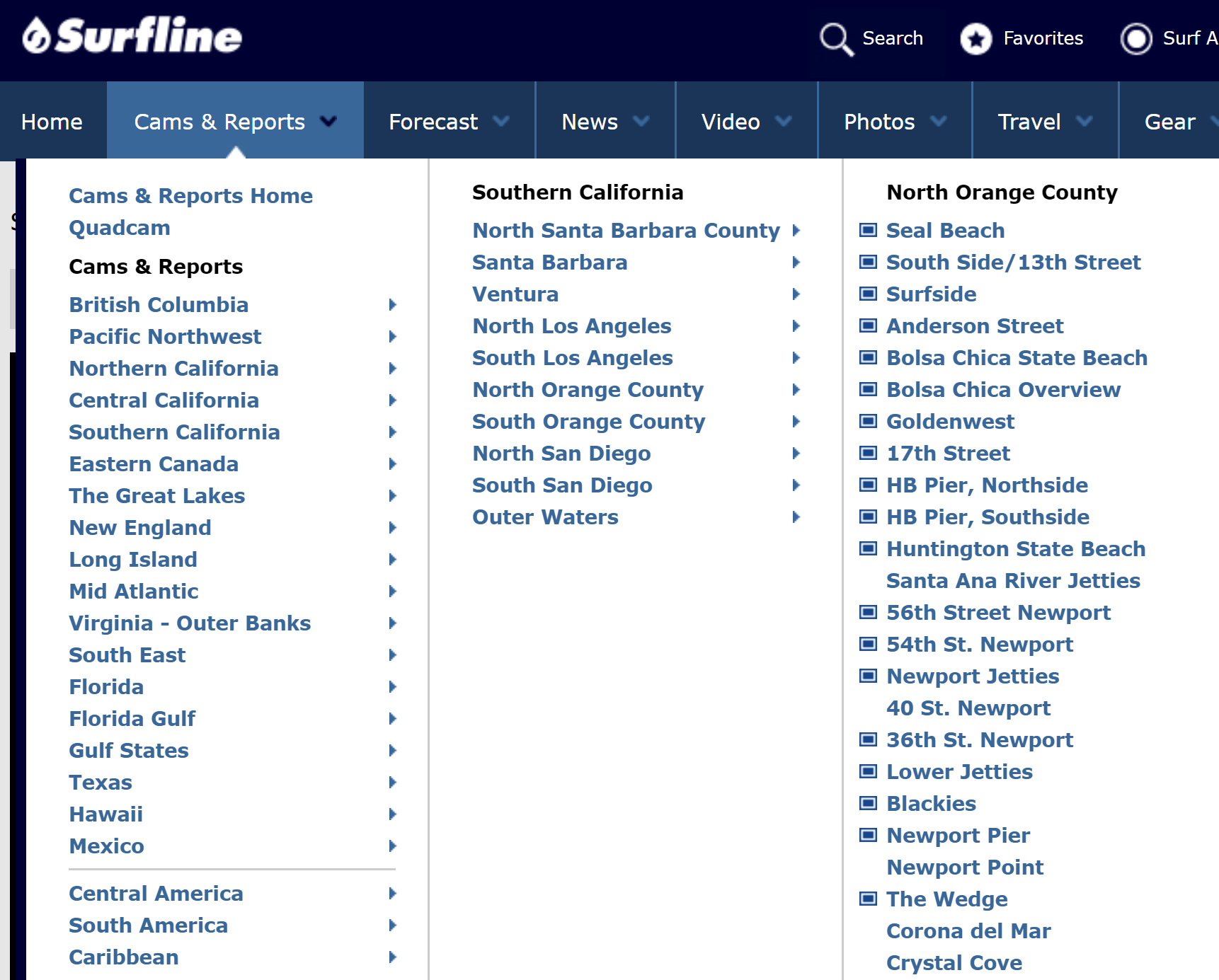 Hot Southern California Surfline Cams
