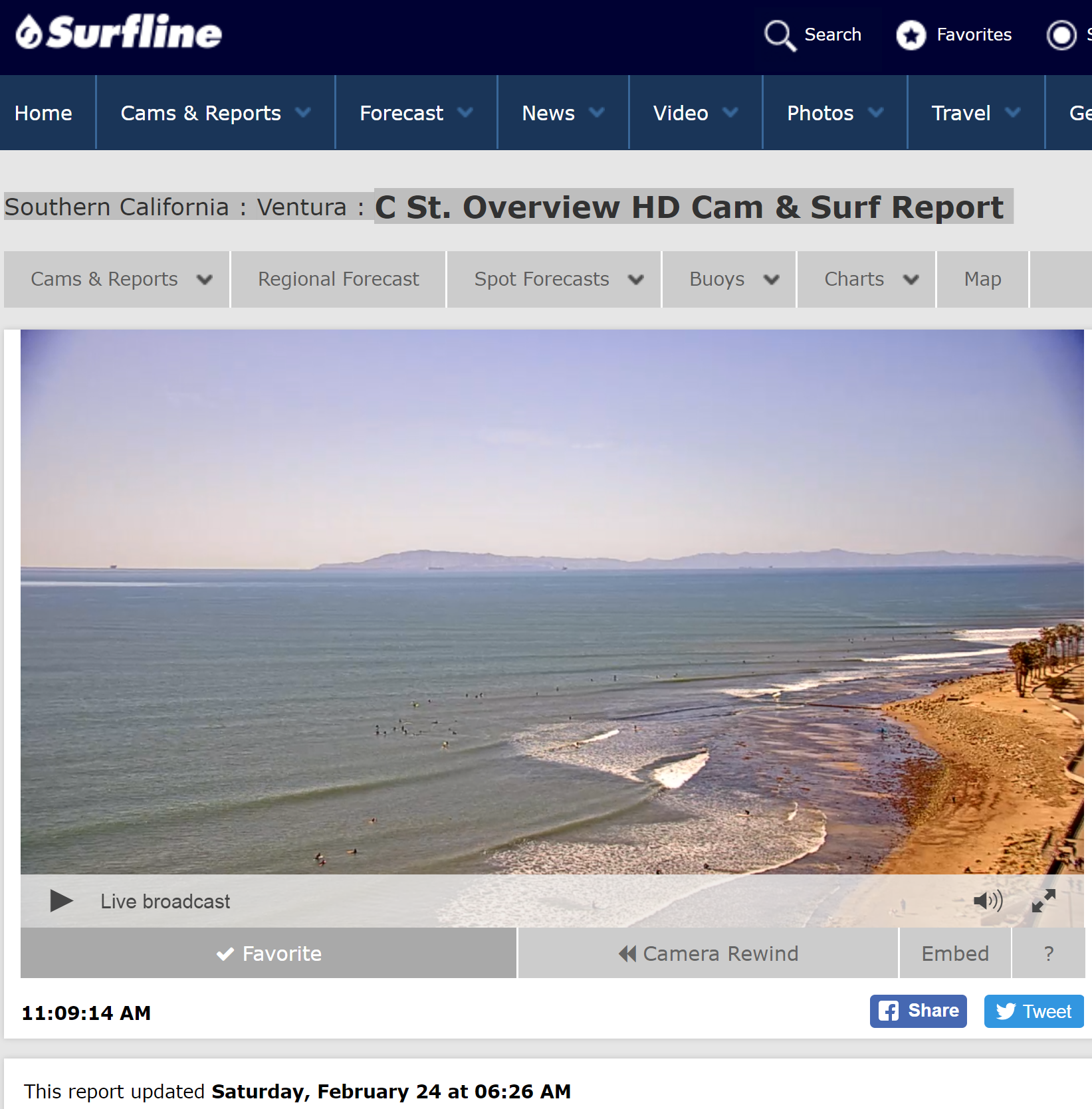 C St. Overview HD Cam & Surf Report